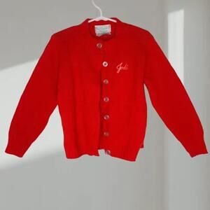 Vintage Marshall Field’s Company Knit Cardigan – Red (Youth Small)